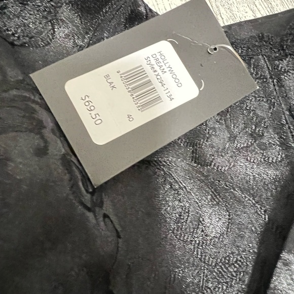 FREDERICK'S of HOLLYWOOD Dream Corset Black Satin and Lace Trim Sz 40 new - Picture 2 of 5